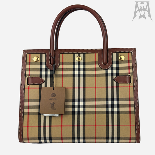 Burberry Small Vintage Check Two
Handle Title Bag