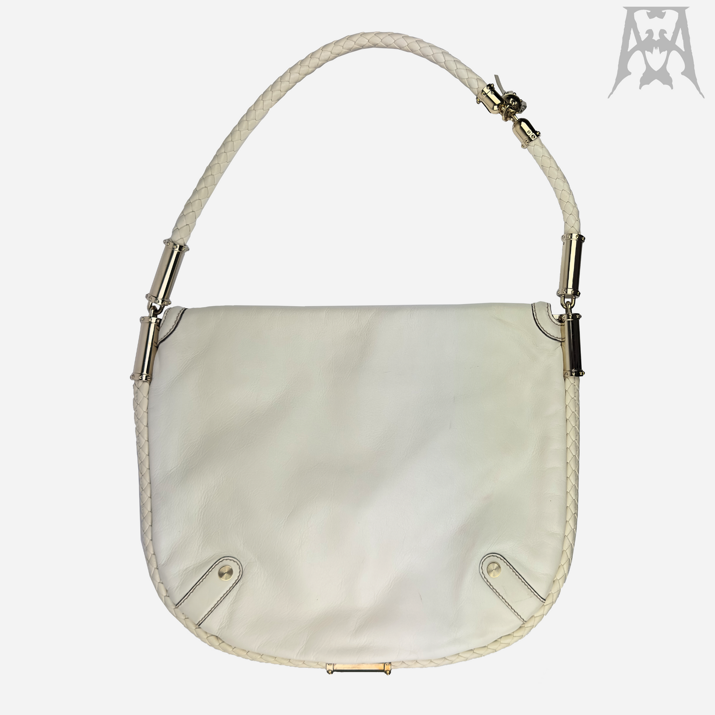 Gucci Cream Leather Britt Tassel Hobo