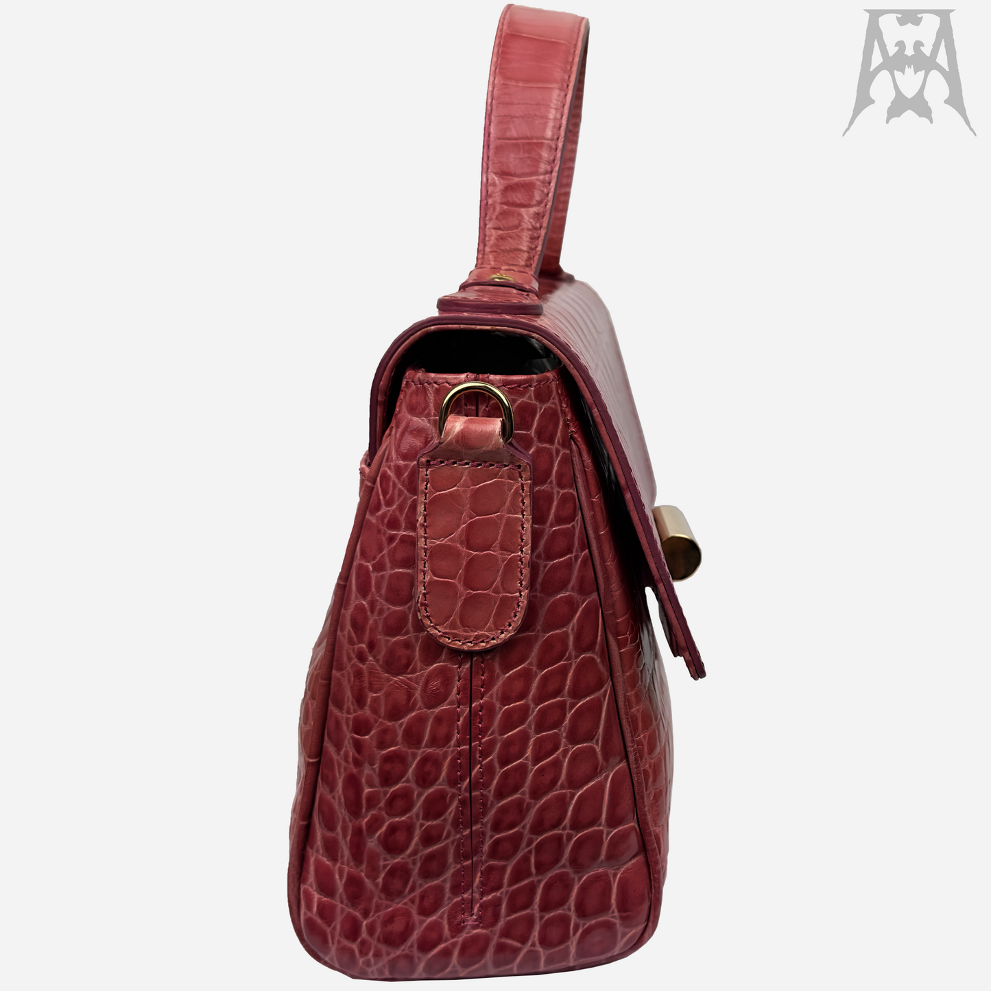 Emporio Armani Faux Crocodile Leather Shoulder Bag