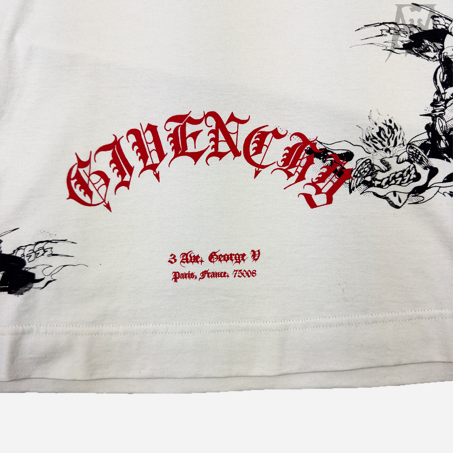 Givenchy Gothic Oversized Jersey Hoodie