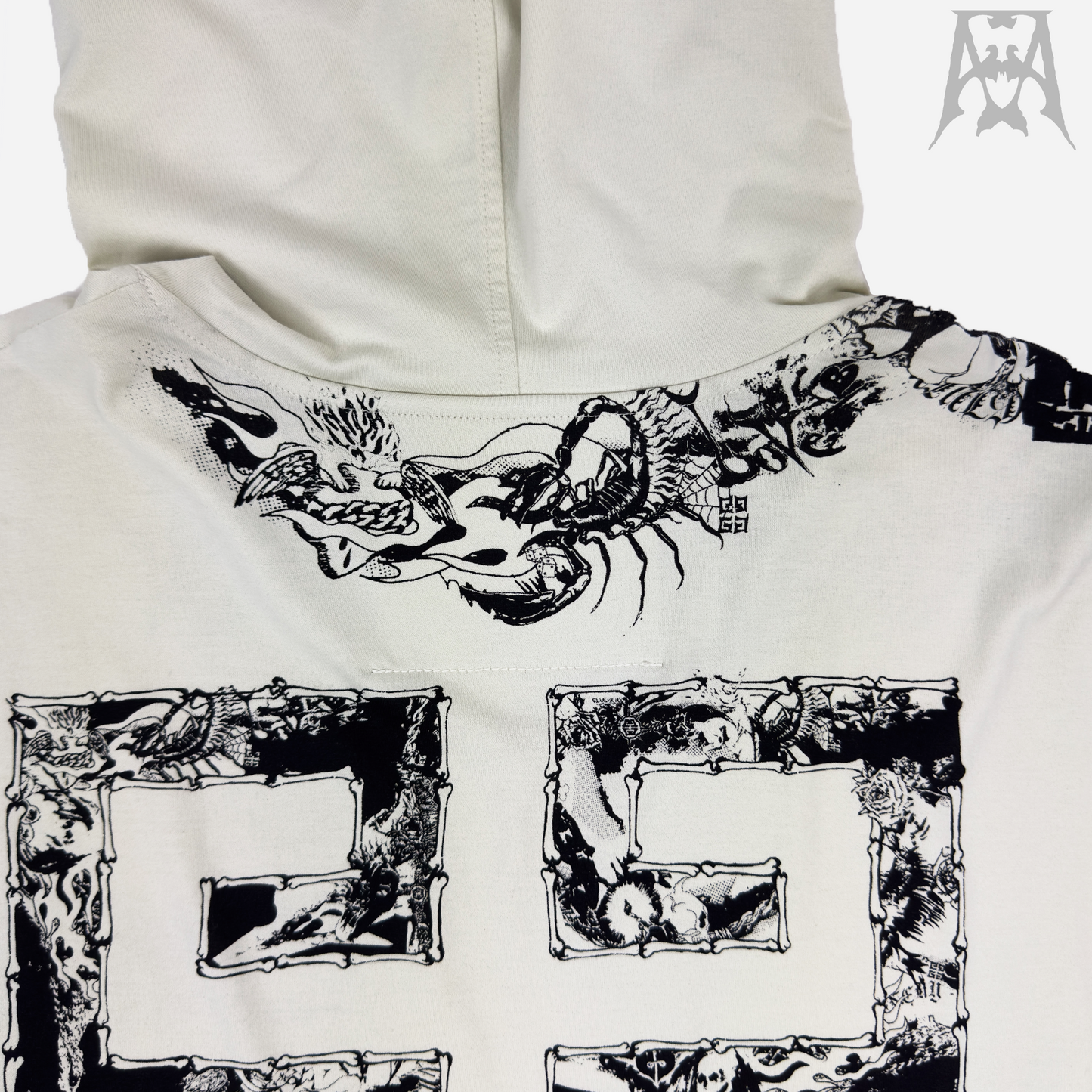 Givenchy Gothic Oversized Jersey Hoodie