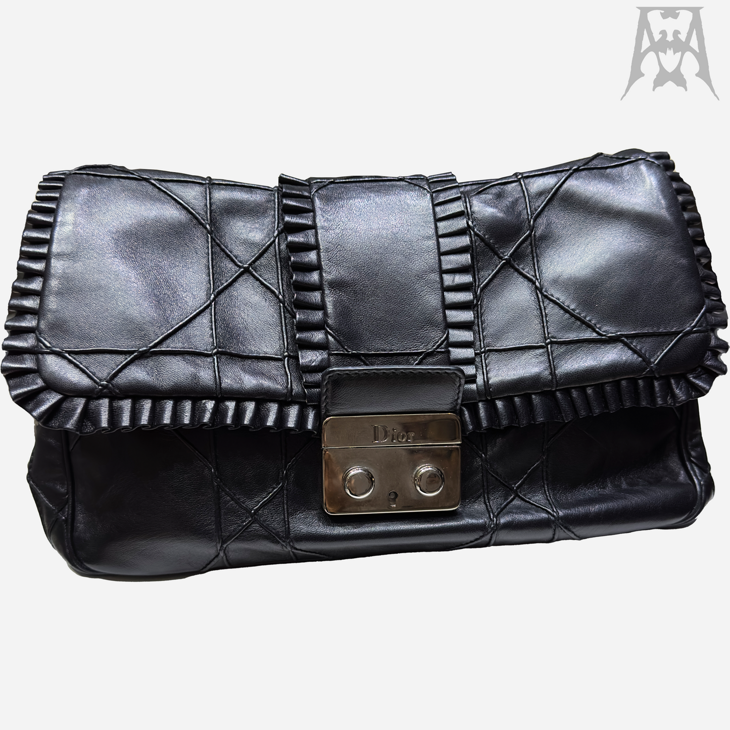 2009 Dior Cannage Ruffle with Lock Flap