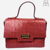 Emporio Armani Faux Crocodile Leather Shoulder Bag