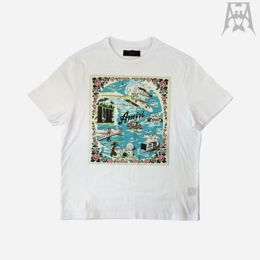 Amiri Satin-Appliqué California T-Shirt