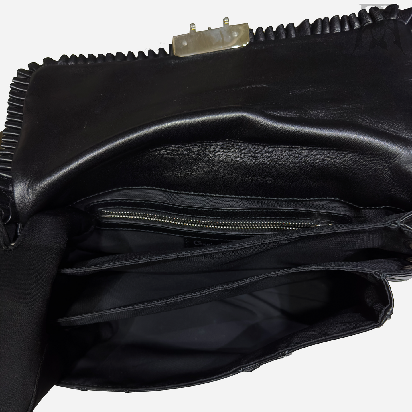 2009 Dior Cannage Ruffle with Lock Flap
