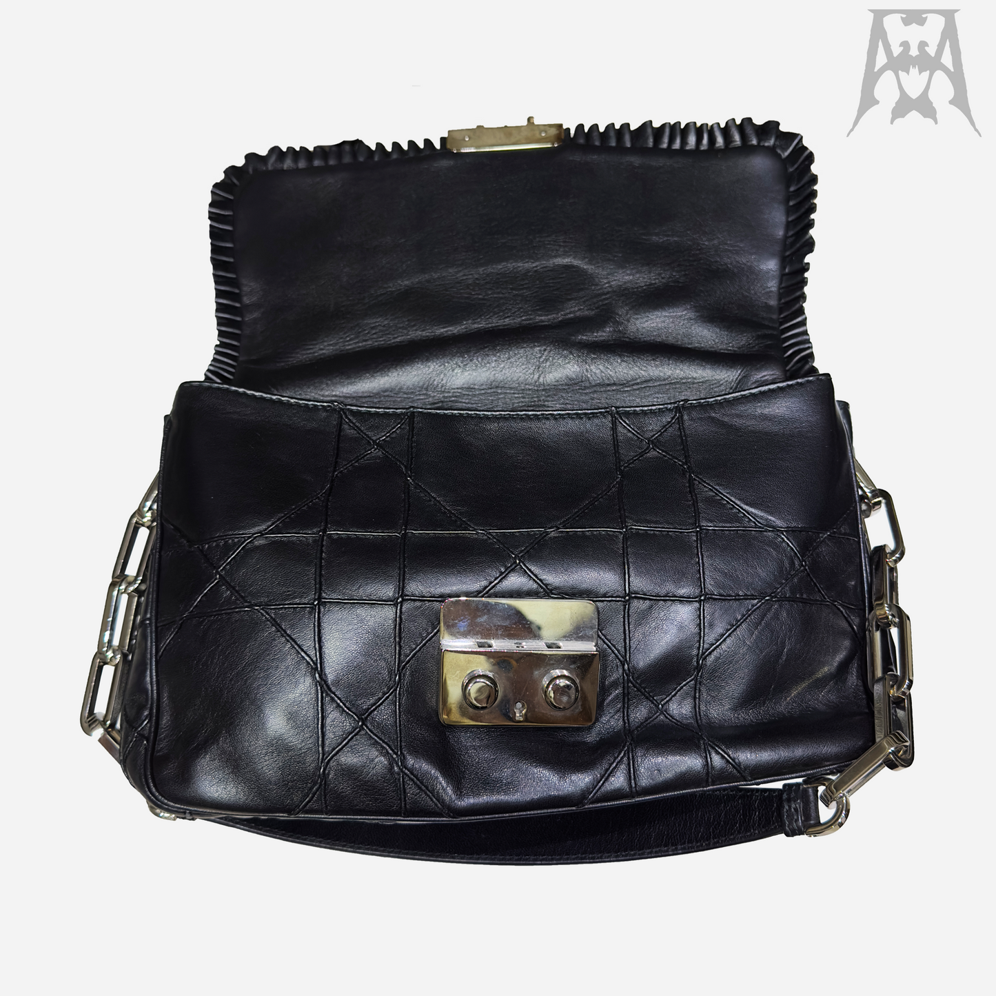 2009 Dior Cannage Ruffle with Lock Flap
