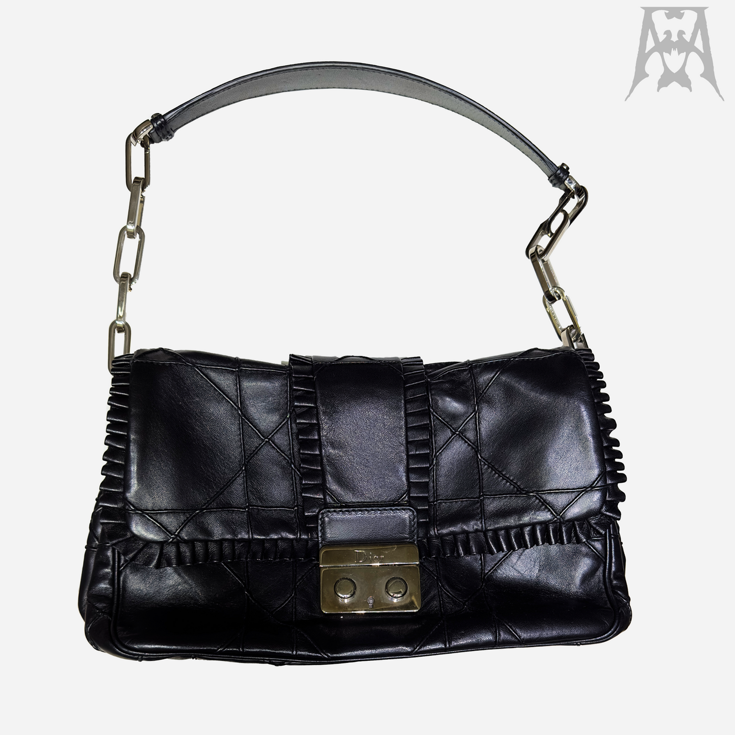 2009 Dior Cannage Ruffle with Lock Flap