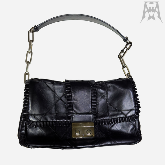 2009 Dior Cannage Ruffle with Lock Flap