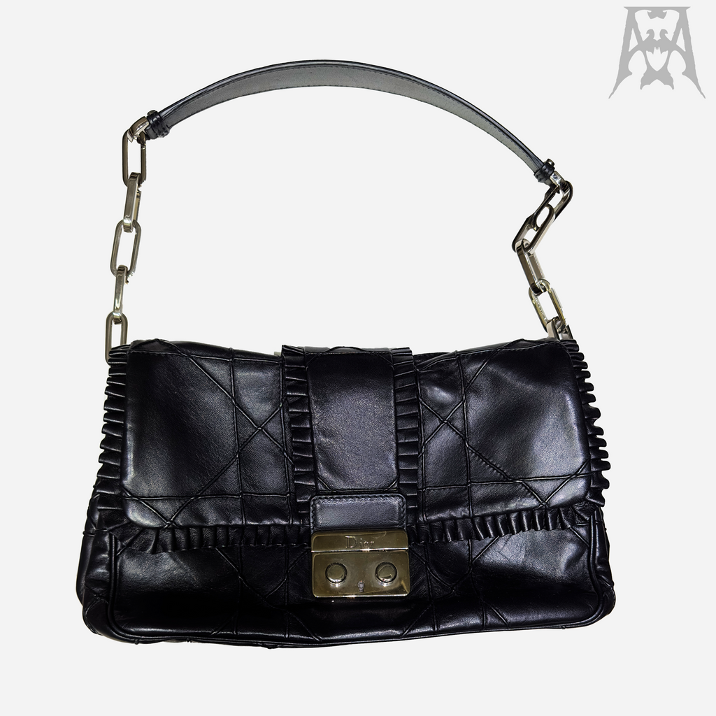 2009 Dior Cannage Ruffle with Lock Flap