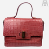 Emporio Armani Faux Crocodile Leather Shoulder Bag