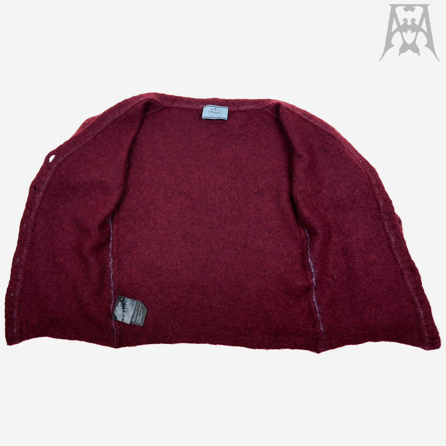 2016 Prada Mohair Blend V-Neck Cardigan