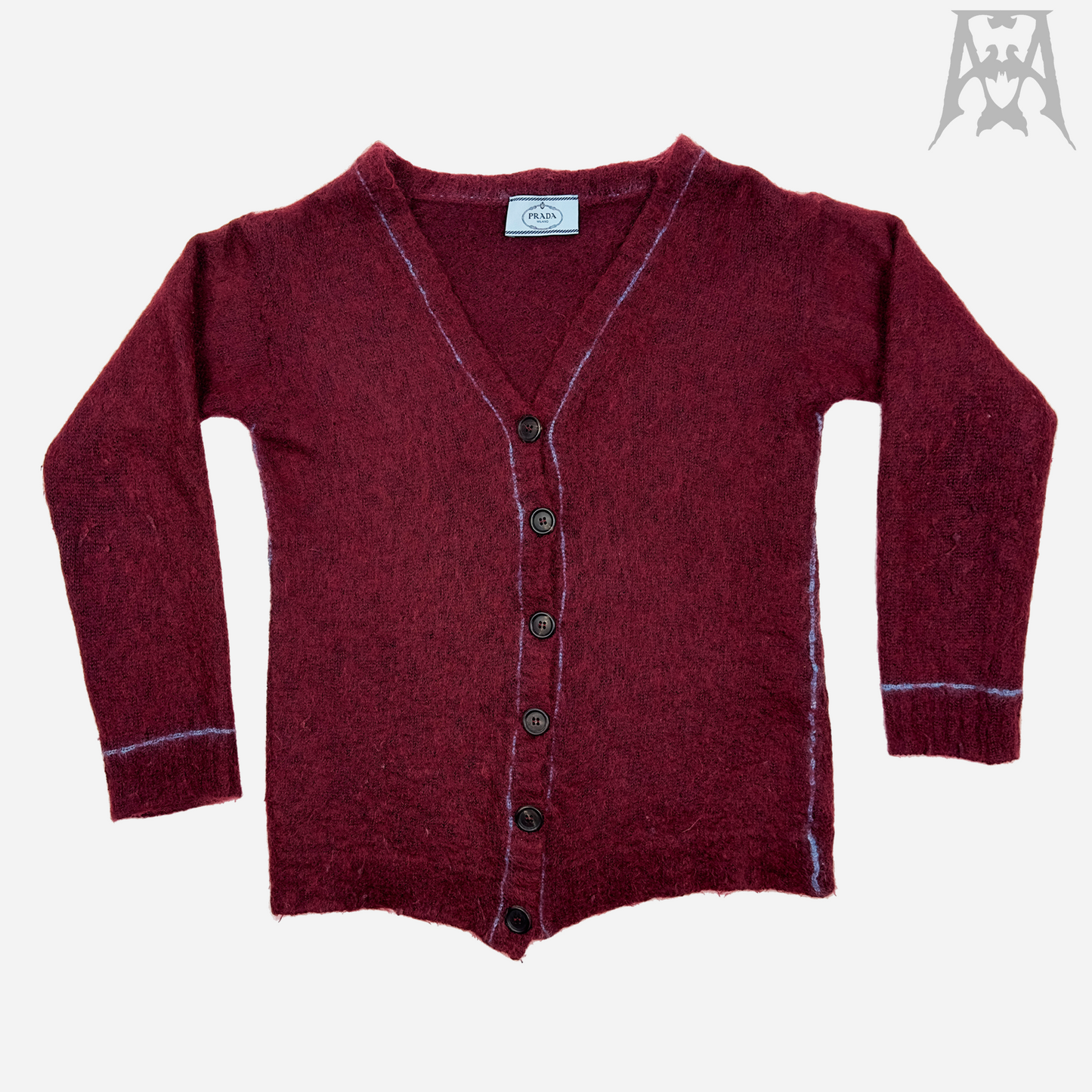 2016 Prada Mohair Blend V-Neck Cardigan