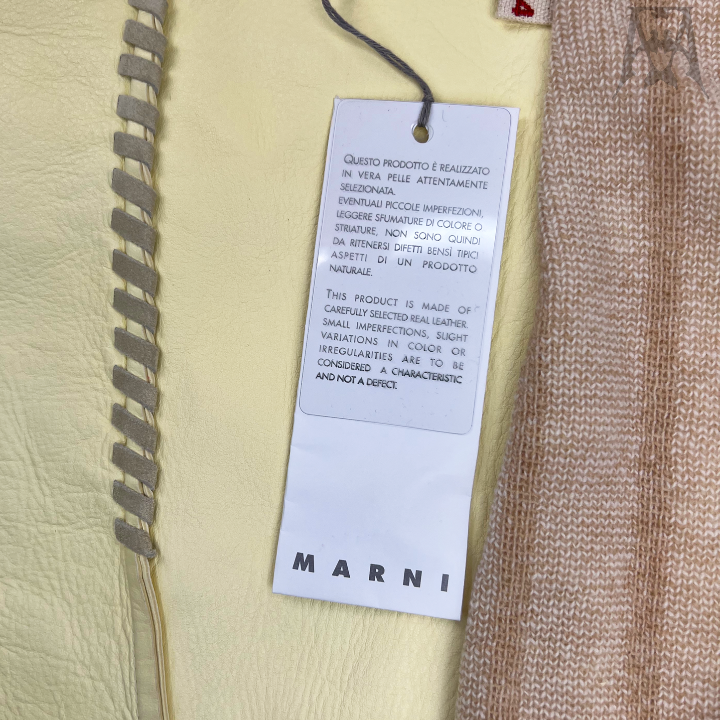 Marni Runway Knit/Leather Cardigan
