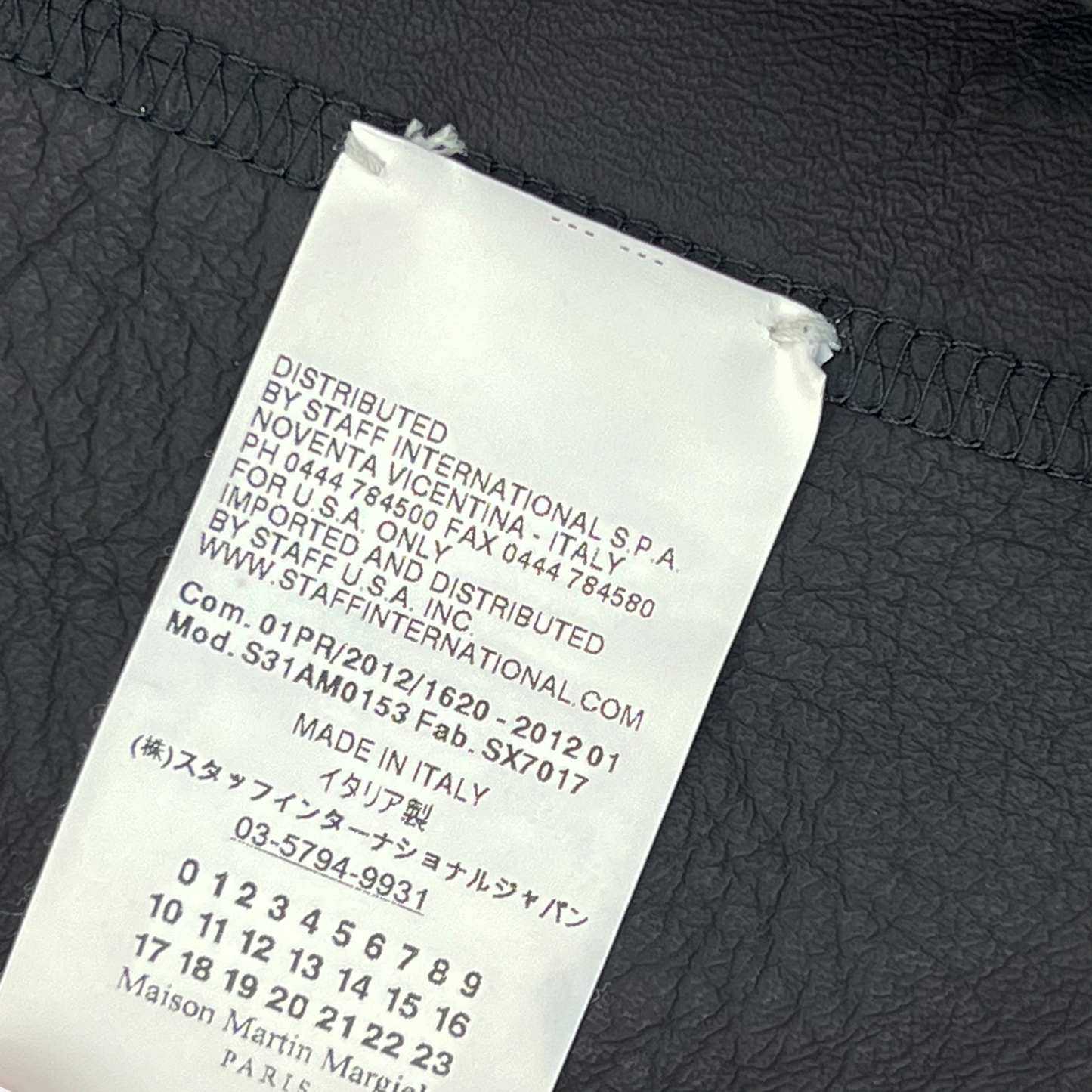 Maison Margiela 2012 Leather and Neoprene Jacket