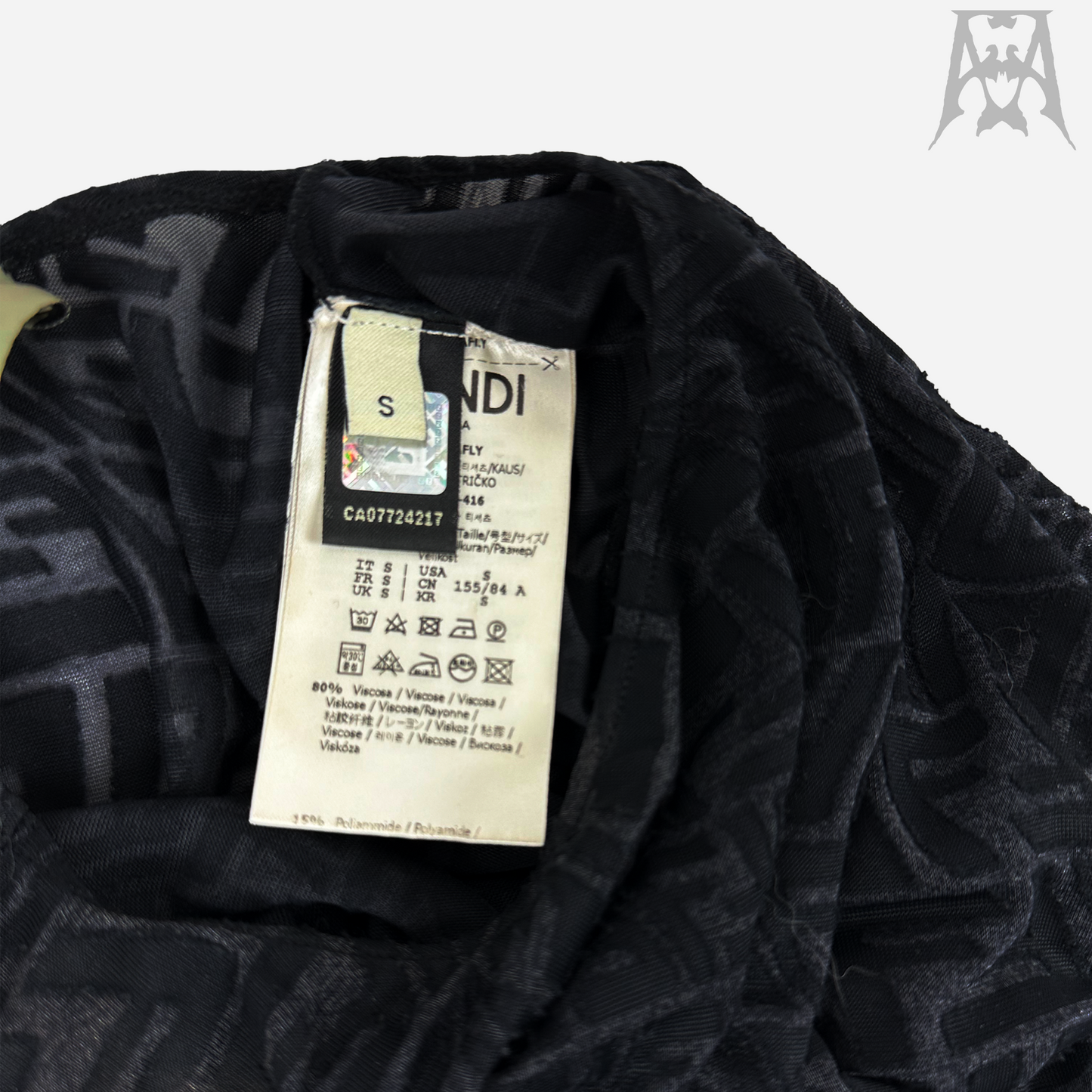 Fendi Vertigo Print Logo Bodysuit