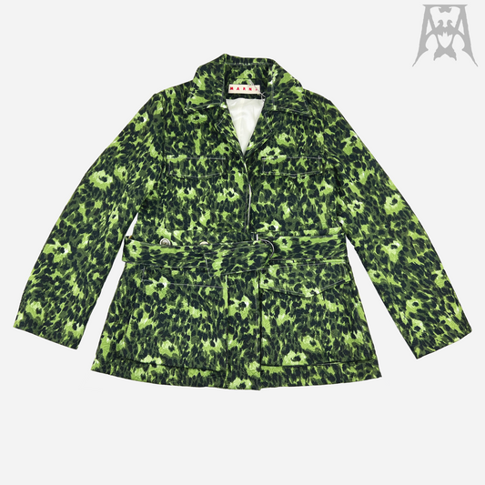 Marni Green Cheetah Print Jacket